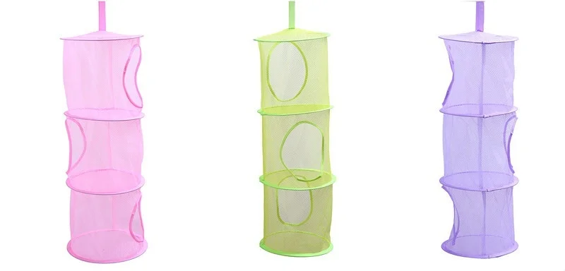 3 полки нейлоновая сетчатая ткань сетка для хранения подвесная корзина грязного