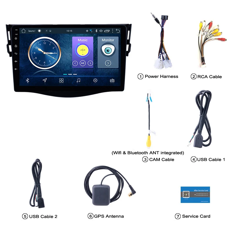 9 inch Android 8.1 Car GPS Navigation for Toyota RAV4 2007-2012 Support Stereo Audio Radio Video Bluetooth RDS | Автомобили и