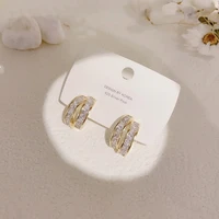 zircon earrings charm unique korean fashion jewelry for women girls brincos pendant party gifts wholesale s925 pin