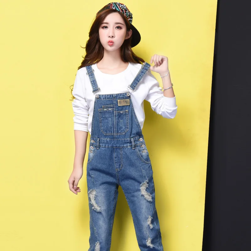 Женский джинсовый комбинезон Negash свободный в Корейском стиле 2019 | Женская одежда