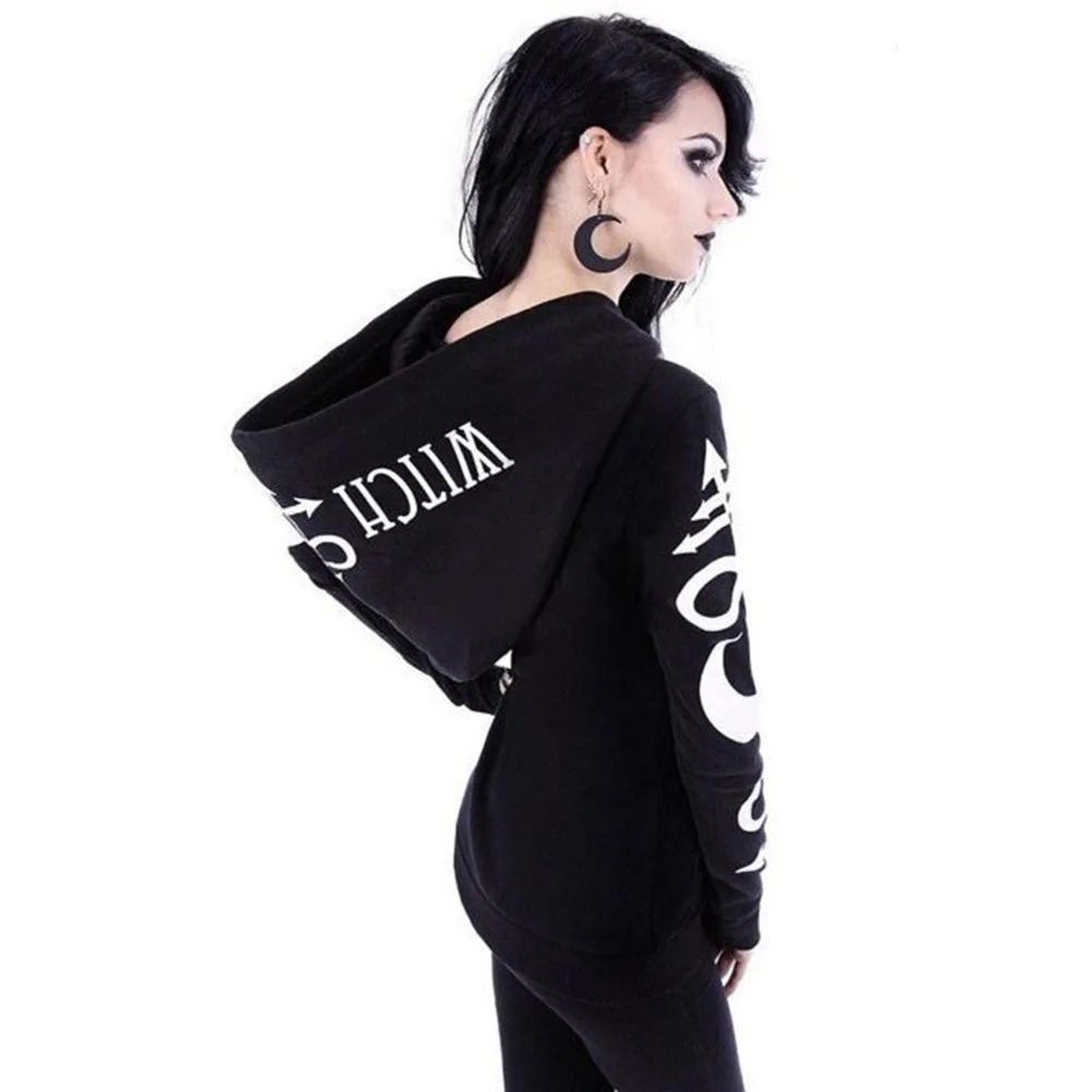 Женская толстовка с капюшоном Rosetic черная Повседневная Толстовка в готическом