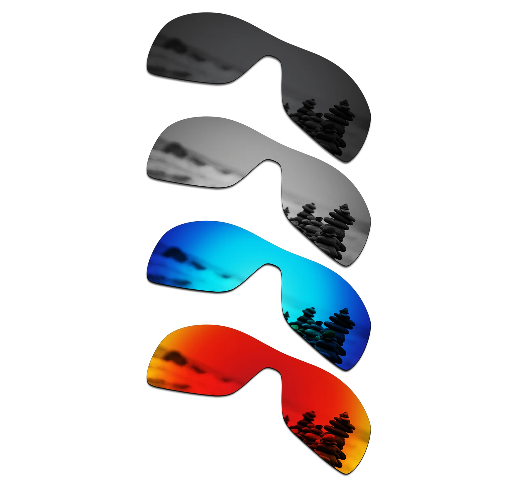 BlackSilverBlueRed SmartVLT поляризованные Сменные линзы для солнцезащитных очков Oakley Antix-несколько вариантов - Цвет линз: BlackSilverBlueRed
