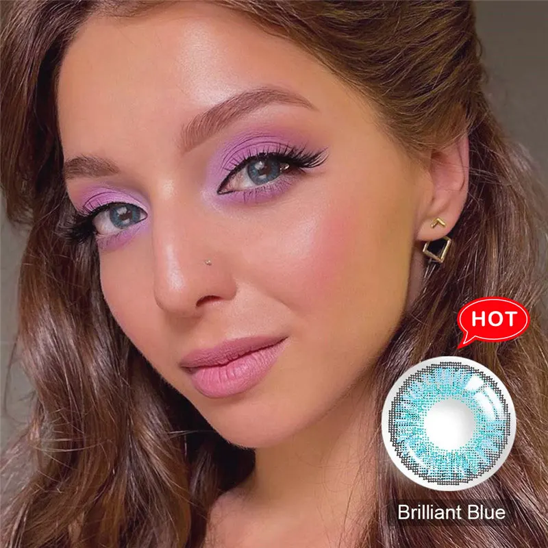 Голубые и серые контактные линзы 1 пара цветных контактных линз для