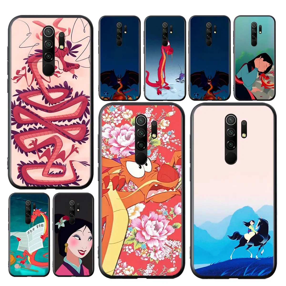 

Anime cartoon Mulan For Xiaomi Redmi S2 Y2 6 6A 5 5A 4X 9i 9T 9A 9C 9 8A 8 GO 7 7A Prime Pro Plus Black Soft Phone Case