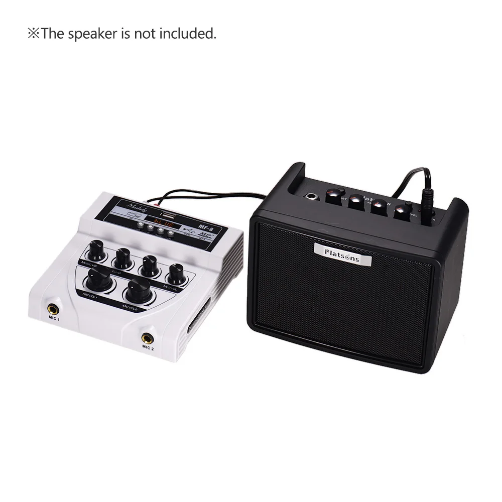 

Muslady MF-8 Mini Karaoke Sound Audio Mixer Stereo Echo Mixers Dual Microphone Inputs Support BT Recording MP3 Function