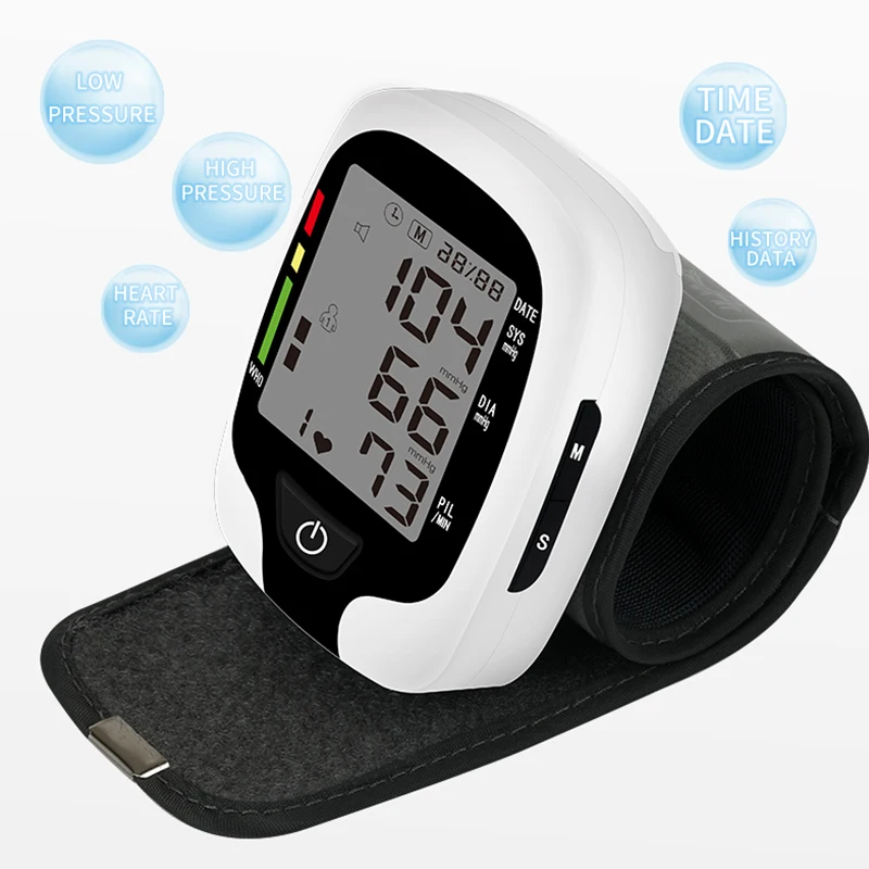 

Wrist Automatic Blood Pressure Monitor With Voice Hypertension Measurem Convenient Electric Home Use Medical Health Machine