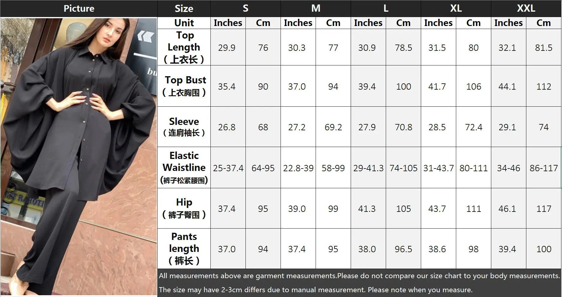 

2021 Spring New Arrival Women Black Color Two Pieces Sets Top and Pant Women Suit