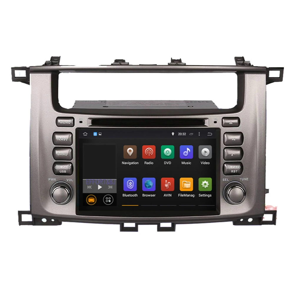 Автомагнитола для TOYOTA Land Cruiser 100/LC100/Lexus LX470 1998-2007 GPS-навигация Bluetooth Wi-Fi зеркальная