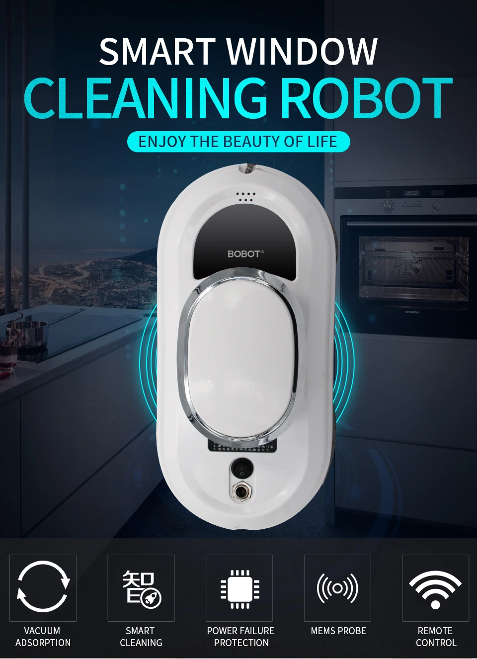 Робот-мойщик окон BOBOT WIN X6 для окон, моющий пылесос, автоматическая мойка, Электрический мойщик, робот-мойщик окон