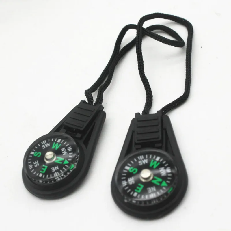 1@#Vehicle Compass Plastic Mini Survival Kit with Keychain for Outdoor A Long Journey Backpack Decorations |