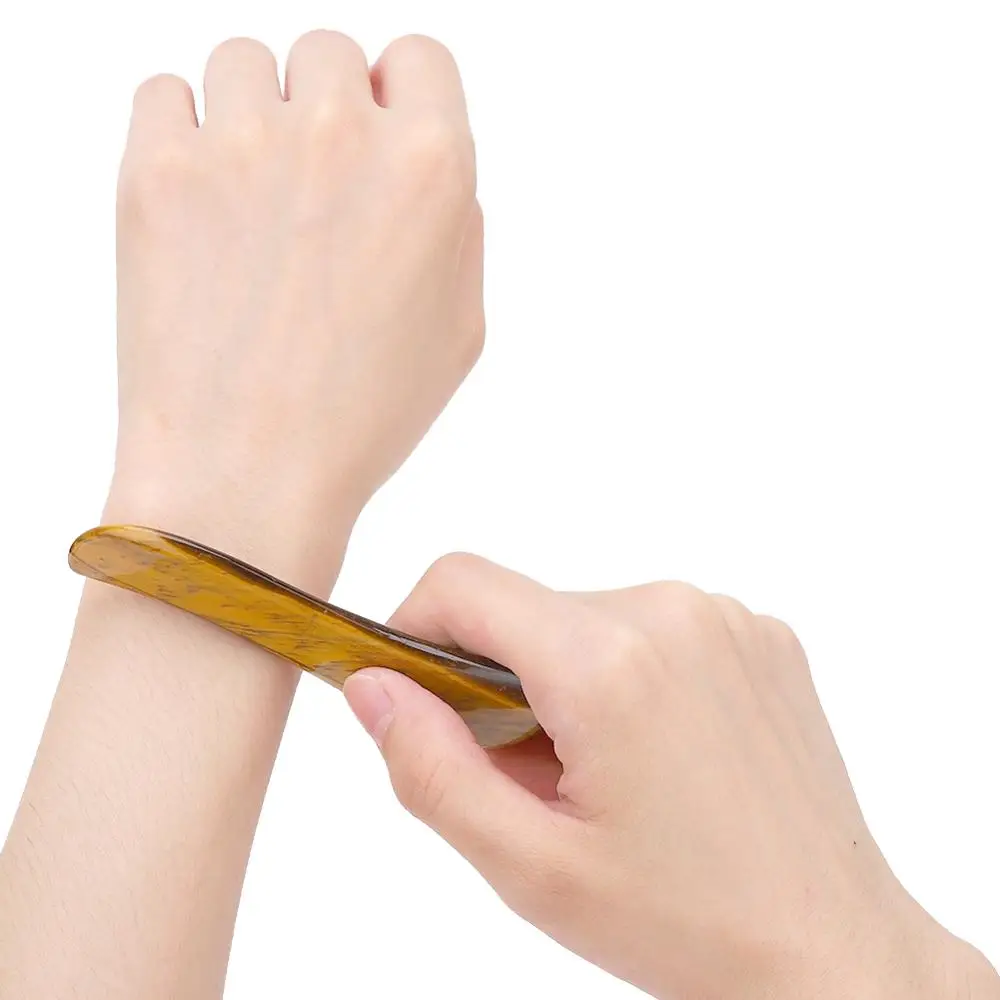 

Natural Veined S-shape Scrapping Plate Board Jade Massager Health Healing Massage Plate Scraping Health Care Tool Face Lifting