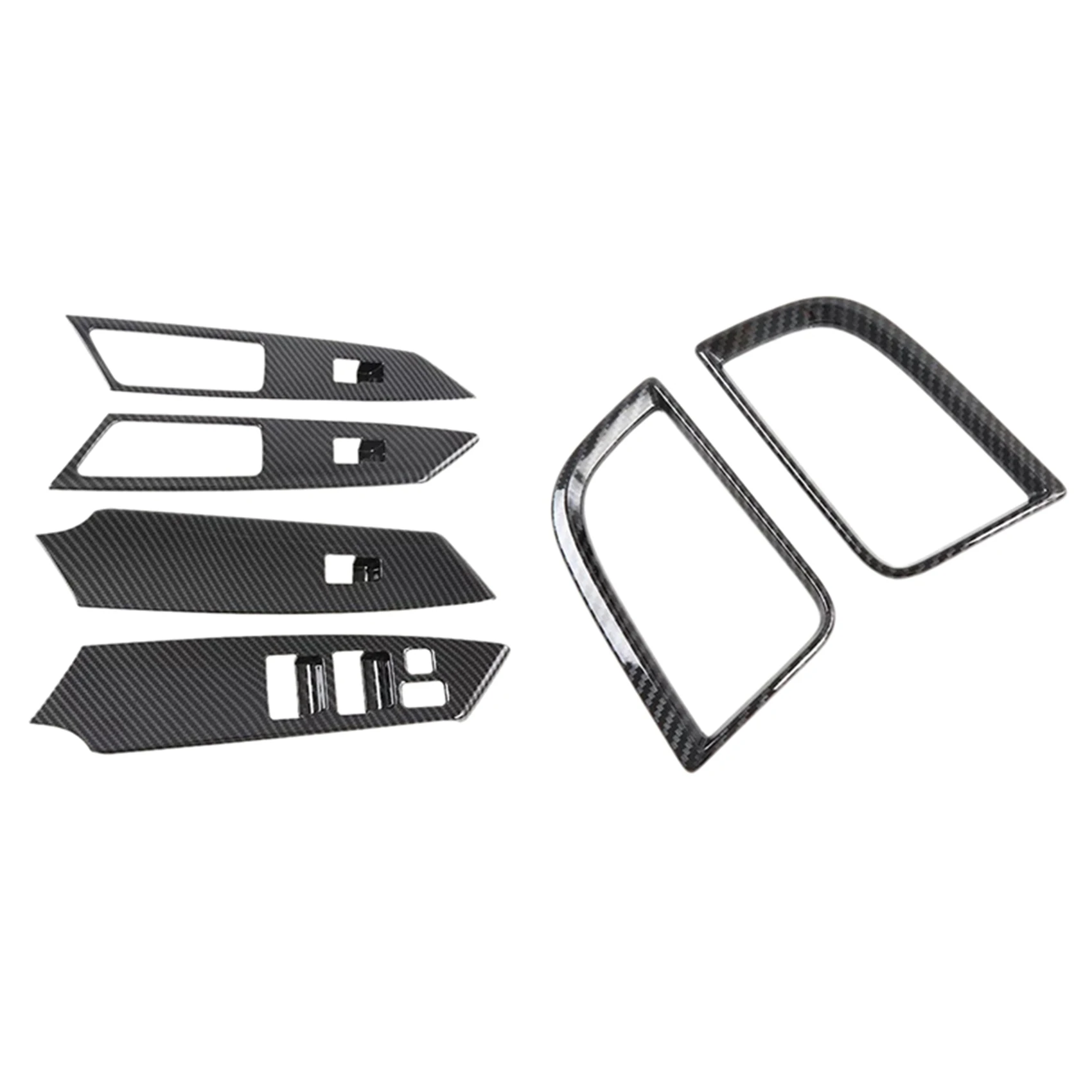 

TOP -for Mitsubishi Pajero Sport 2020 2PC Air Conditioning Vent Outlet Cover & 4PCS Window Lift Switch Buttons Cover