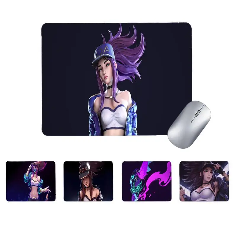 

KDA Akali League of Legends Gaming Accessories Small Cs Mouse Pad Cute Pads Mousepad Anime Carpet LOL Kawaii Keyboard Desk Mat