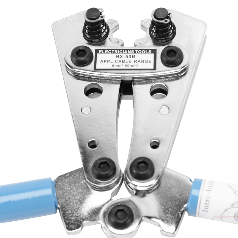 

HX-50B Cable Crimper Cable Lug Crimping Tool Wire Crimper Hand Ratchet Terminal Crimp Pliers for 6-50Mm2 1-10 AWG Wire Cable