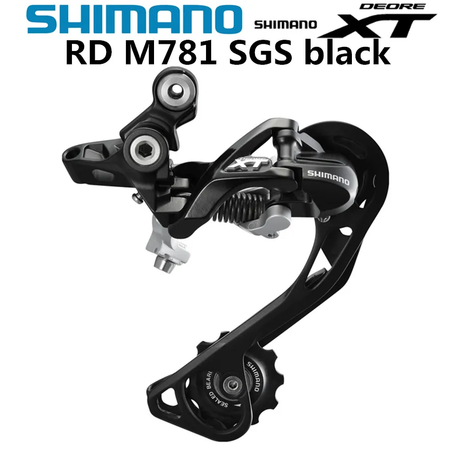 SHIMANO DEORE XT RD M781 M786 Shadow задний переключатель Горный велосипед M780 GS SGS MTB переключатель 10-speed 20/30-speed - Цвет: RD-M781 SGS black