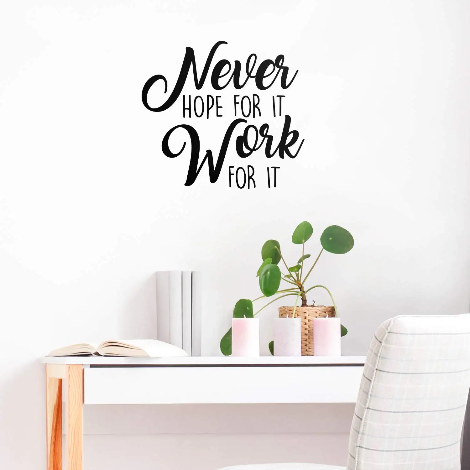 Новый дизайн наклейка на стену work for it Настенная роспись искусство домашний декор