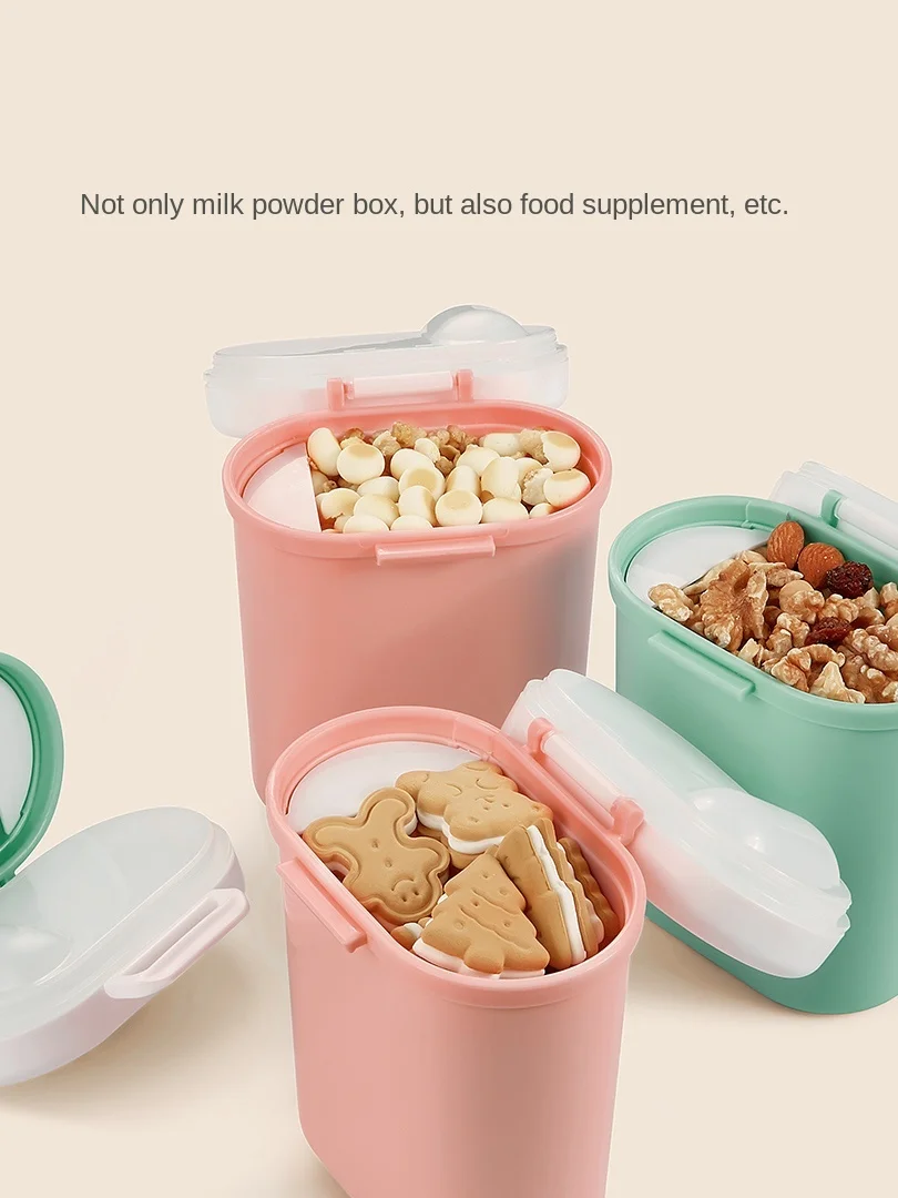 

Portable box milk powder sub-packaging grid rice noodle box carrying milk powder box moisture-proof baby seal