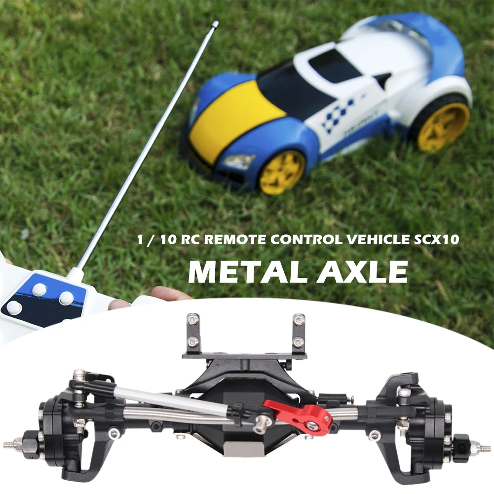 

1 Set Metal Front Rear Portal Axle Aluminum Alloy CNC Anodized Full for 1/10 RC Crawler Car Axial SCX10 II 90046