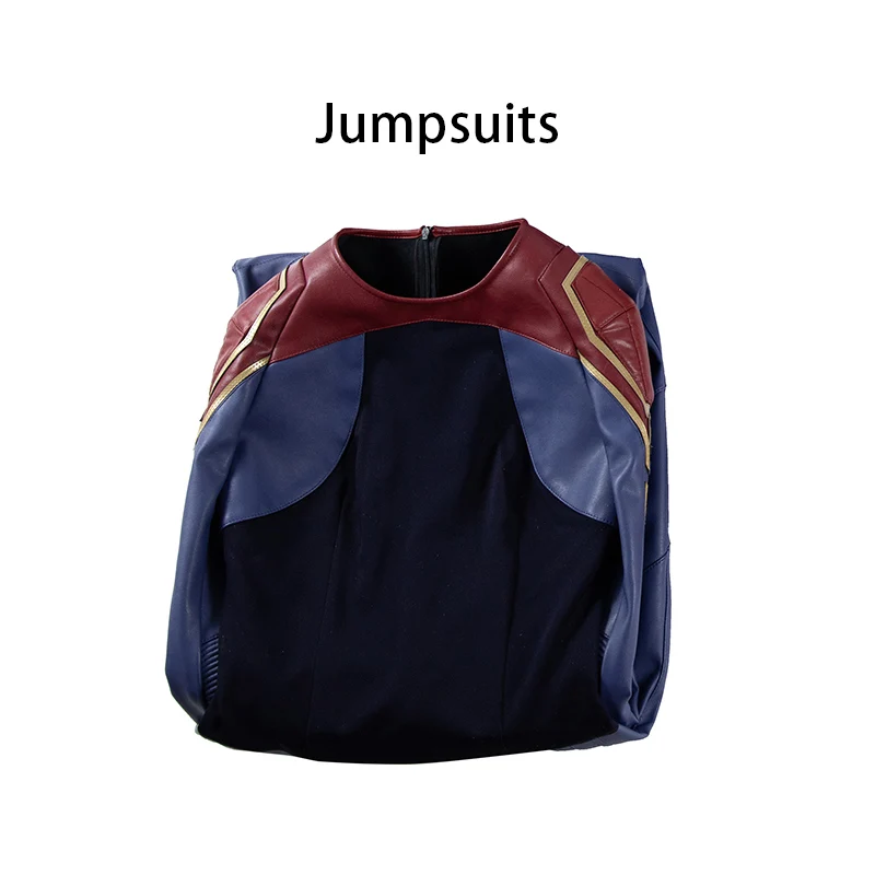 Капитан Костюм Марвел MS Marvel Carol Danvers Косплей кожаный комбинезон для взрослых женщин Хэллоуин вечерние hollowen наряд на заказ - Цвет: jumpsuit