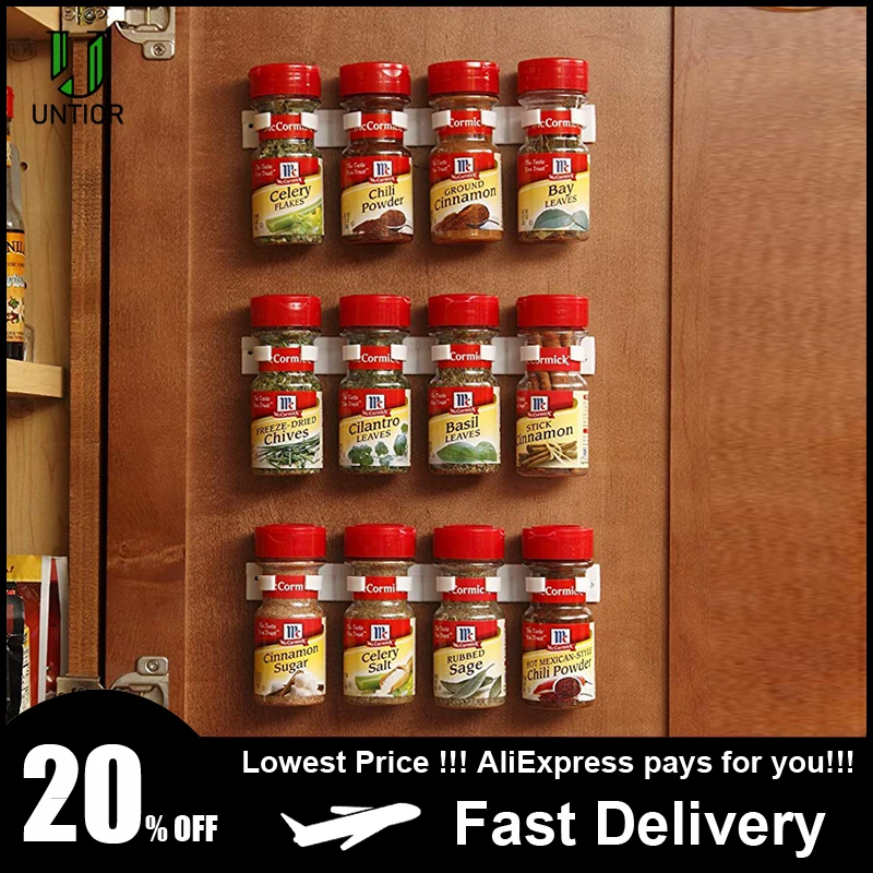 UNTIOR 2/4 шт/комплект стеллаж для хранения пластмассовый крючки станок и специй