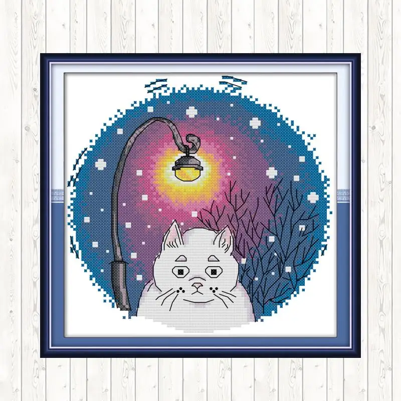 Набор для вышивки крестиком набор рукоделия сделай сам с принтом синего и белого