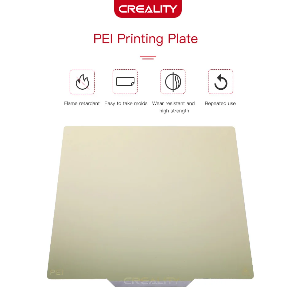 

Детали для 3D-принтера CREALITY PEI, набор пластин, глянцевая поверхность 235 × 235 × 1 мм для фотографий/фотографий CR20 Pro/CR20