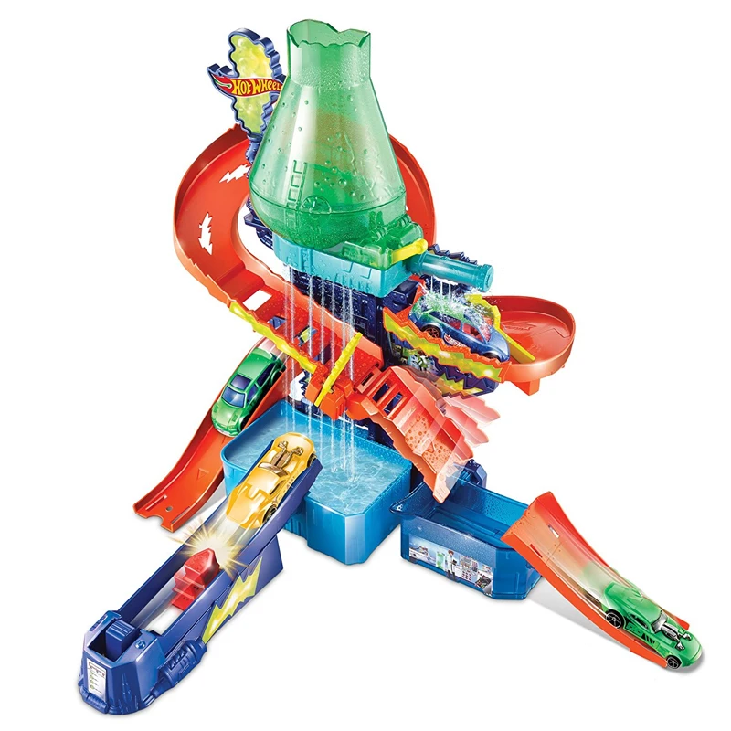 Оригинальный игровой Набор Hot Wheels Track City Mega для мытья автомобиля отлитый под