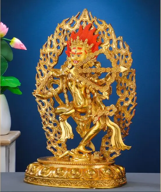 Буддизм из Азии хорошая Золотая блестящая семейная эффективная защита тибетская