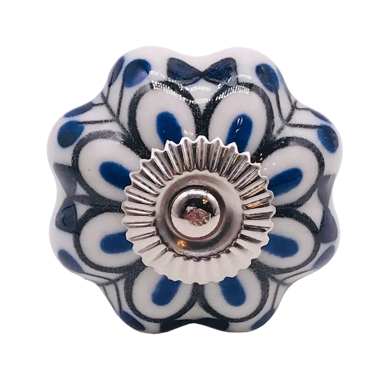 1 шт. керамическая роспись зеленый лист узор ручки и детской комнаты с выдвижными