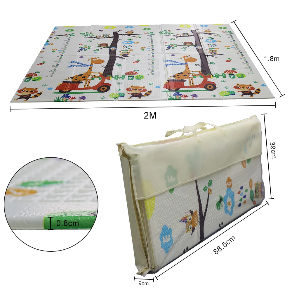 Foldable Floor Baby Play Mats Kids Playmat Crawling Carpet Children Toddler Thermal Rug Babies Pad Foam Mat коврик для ползания |