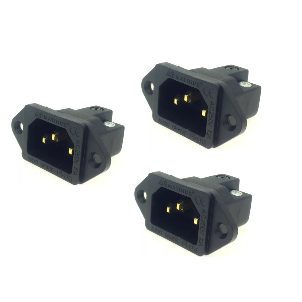 HIFI Three MATIHUR 24K AC IEC впускное золото разъем с покрытием класс звука: 15A/250 |