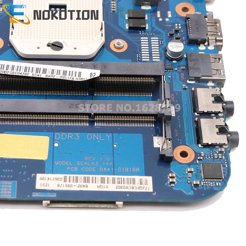 NOKOTION BA92 08725A 08725B для samsung BA41 01681A 305E5A 305E7A материнская плата ноутбука Socket fs1 HD6470M