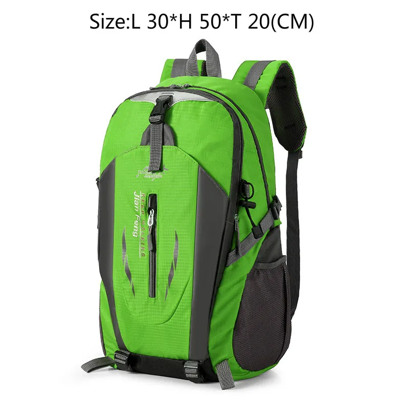 Men's 80L Large Waterproof Climbing Hiking Backpack Camping Mountaineering Backpack Sport Outdoor Rucksack Bag - Цвет: Green-40L