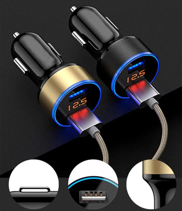 Car 3.1A LED USB Charger Digital Lighter Power Adapter for Fiat Punto Palio Uno Idea Bravo Sedici Grande Tipo Qubo Panda Mobi |