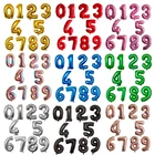 Надувные шары из гелиевой фольги в виде цифр, 1, 2, 3, 4, 5, 32 дюйма