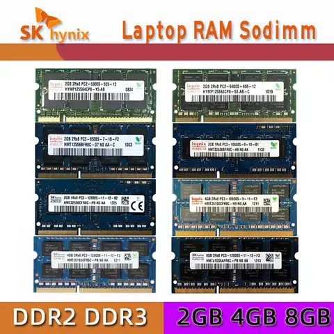 Оперативная память для ноутбука SK HYNUX 2 ГБ 4 ГБ 8 ГБ DDR2 DDR3 667 МГц 800 МГц 1333 Гц 1600 МГц 5300S 6400S 8500S 10600S PC2 PC3 2 4g 8g