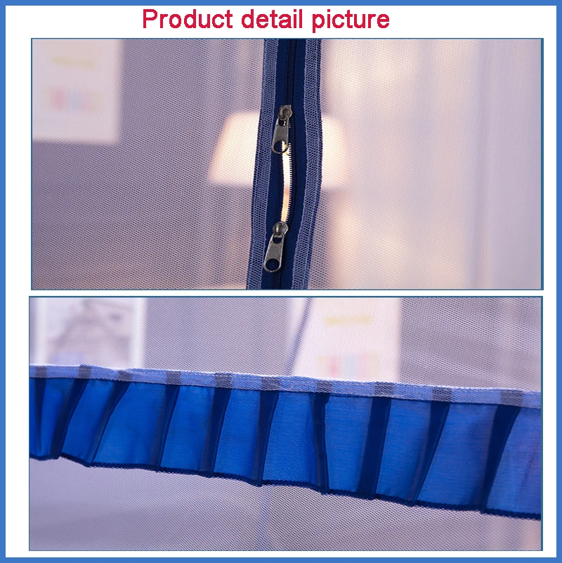 Однодверная монгольская Юрта москитная сетка с двойной молнией кружевной дизайн