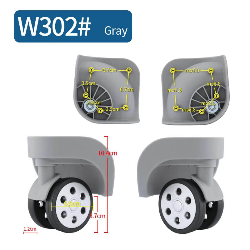 Luggage Bag Universal Wheels Accessories Repair Wheel Trolley Luggage Pulley Shock Absorption Casters Luggage Wheels Roll Wheel