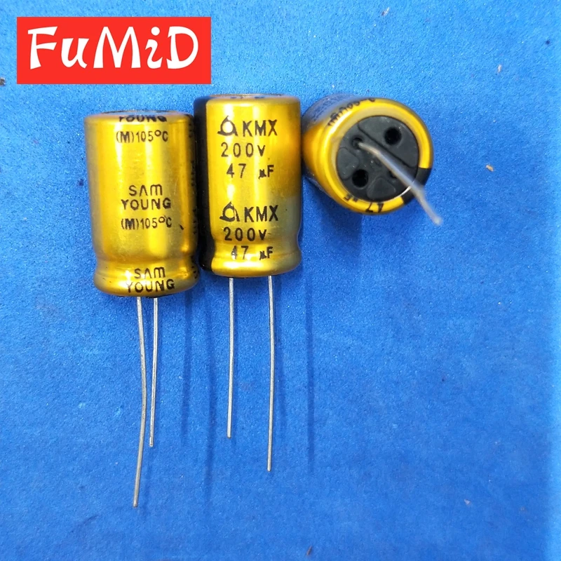 10 шт. Новый и оригинальный аудио конденсатор SAMYOUNG 200V47UF KMX серия 47UF200V температура
