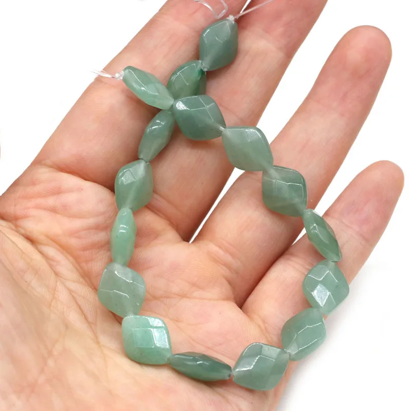 

16pcs Quadrilateral Natural Stone Bead Grey Agates Bracelet Necklace Jewelry for DIY Jewelry Birthday Gift Size 10x14mm