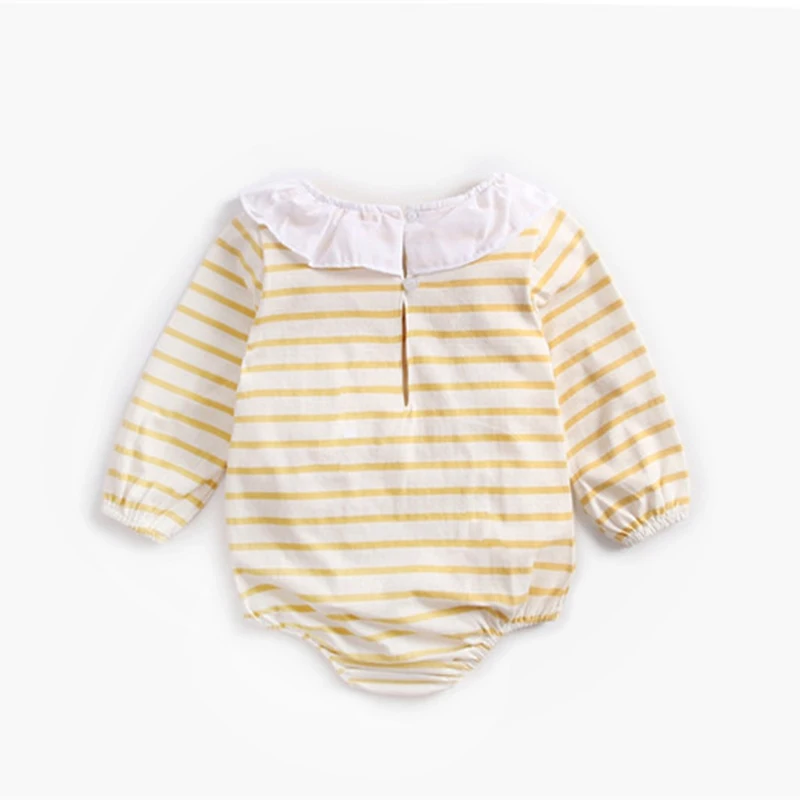 Комбинезон для новорожденных с длинным рукавом х/б в полоску | Мать и ребенок