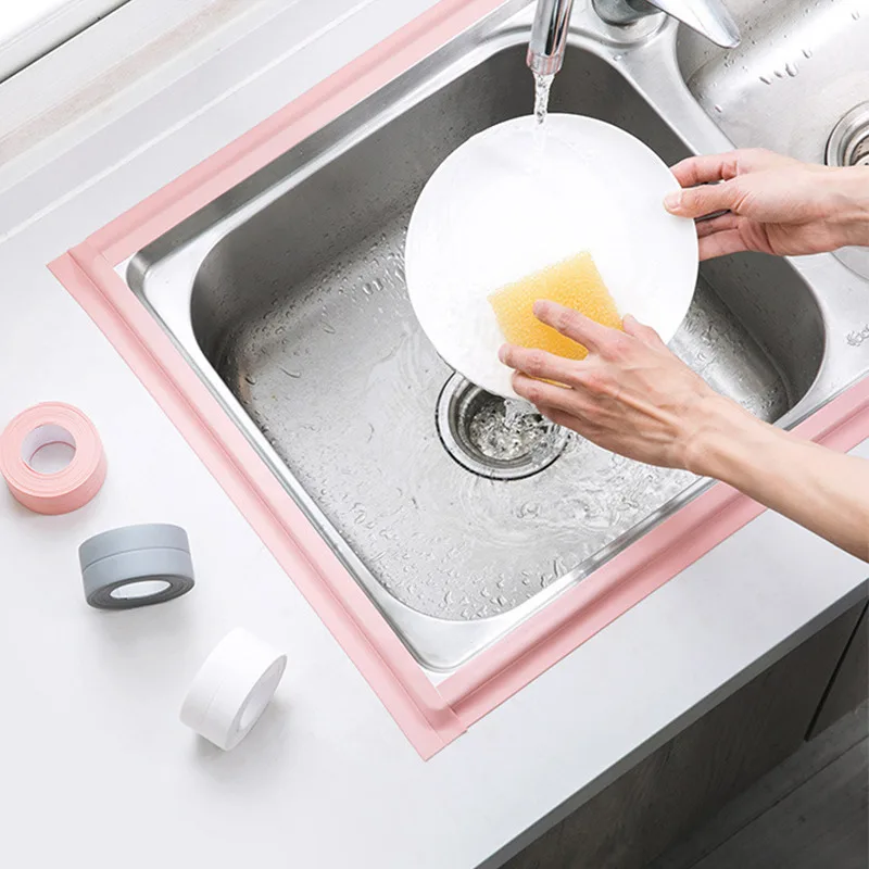 

Kitchen Corner Line Sticker Waterproof Mildewproof Household Bathroom Toilet Sealing Strip Useful Kitchen Gap Corner Stickers