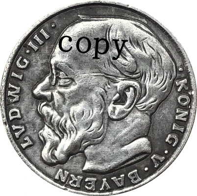 Немецкая 1913 10 Марка Монета КОПИЯ 20 мм | Дом и сад