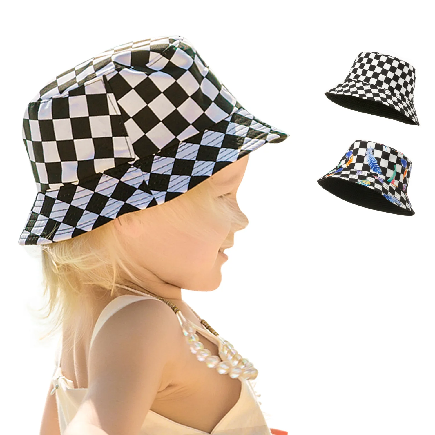 2021 клетчатая дизайнерская шляпа милые детские летние кепки шляпы для мальчиков и