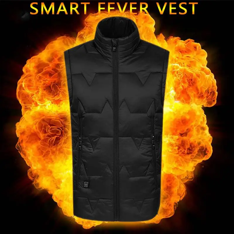 Жилет с электрическим подогревом для мужчин и женщин безрукавка USB теплая зимняя
