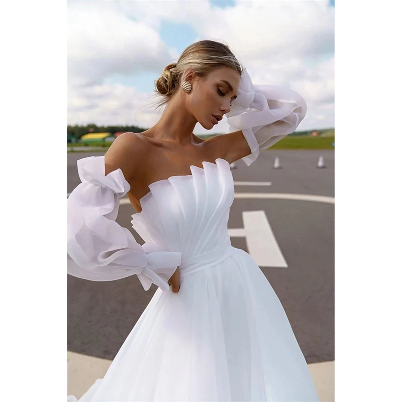 Женское свадебное платье с открытой спиной длинное платье-трапеция