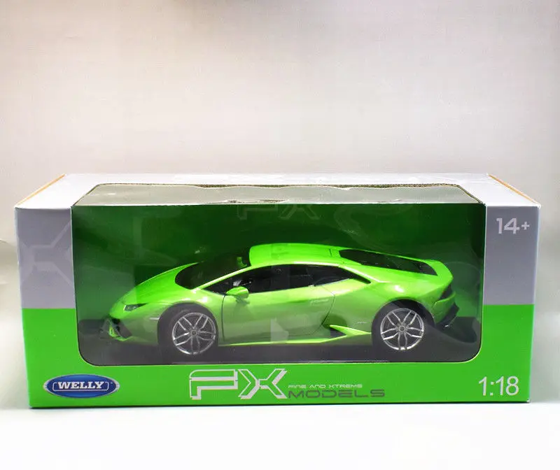 Welly 1:18 Lamborghini Huracan LP610-4 зеленый гоночный литой автомобиль модель новая в коробке