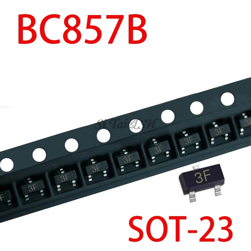 Новый транзистор BC857B SOT23 BC857 SOT SMD SOT-23 3F, 100 шт.