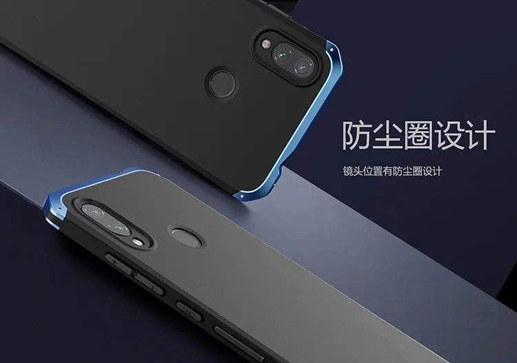 Текстурированная анти-осенняя Металлическая Рамка PC задняя для Redmi Note 7 5 Note7 Global алюминиевый сплав бампер чехол Note 6 Pro крышка с подарком