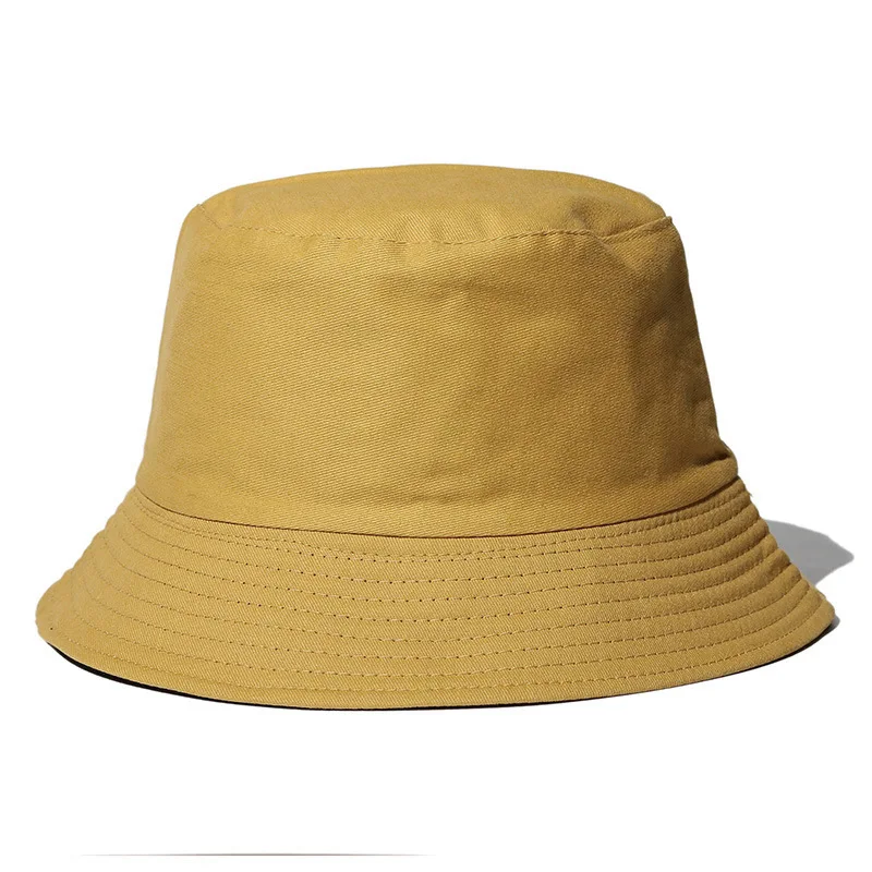 

New Unisex Cotton Bucket Hats Women Summer Sunscreen Panama Hat Men Pure Color Sunbonnet Fedoras Outdoor Fisherman Hat Beach Cap